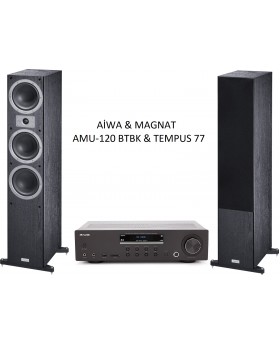 Aiwa AMU-120 BTBK & Magnat Tempus 77 Stereo Müzik Sistemi